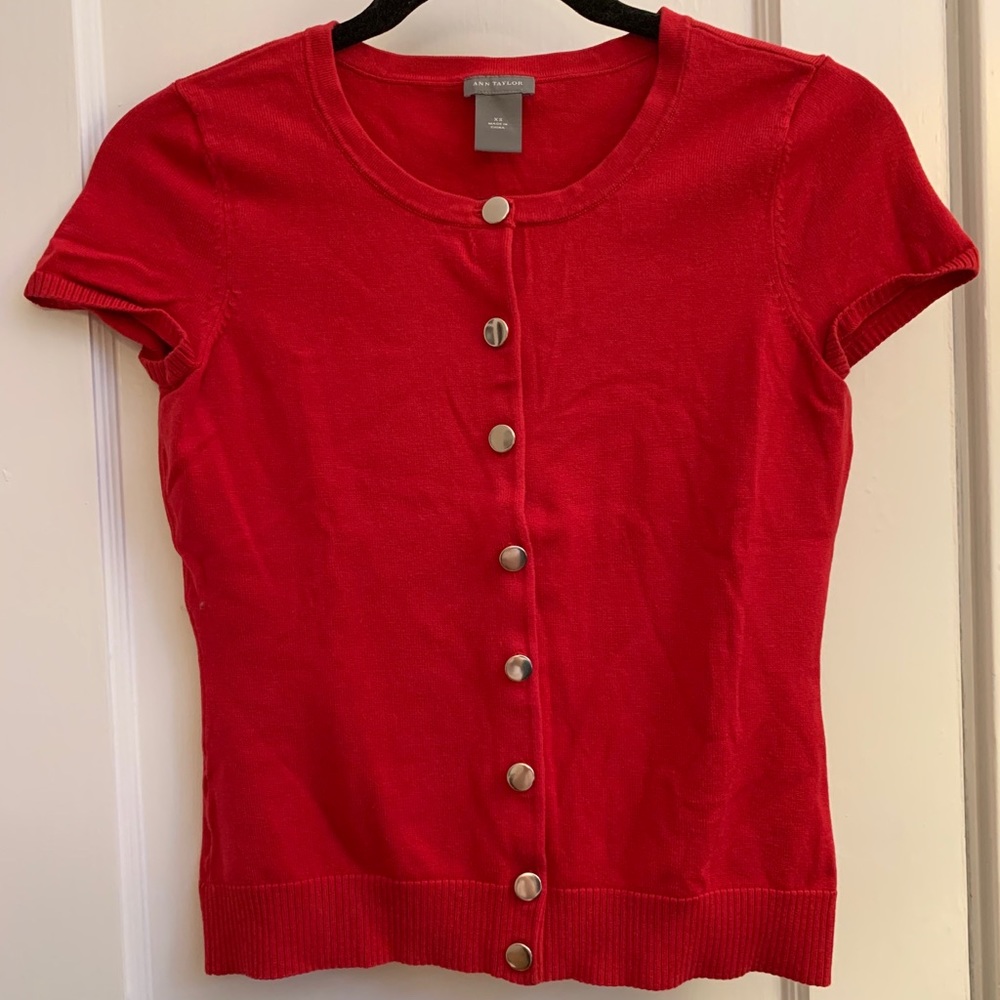 Ann Taylor (XS) Short Sleeve Cardigan